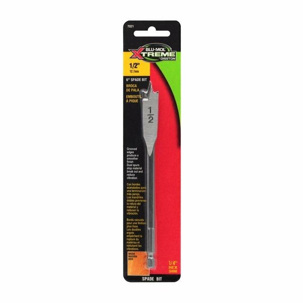 Blu-Mol Xtreme SPADE BIT CS HEX 1/2X6in. E0217021